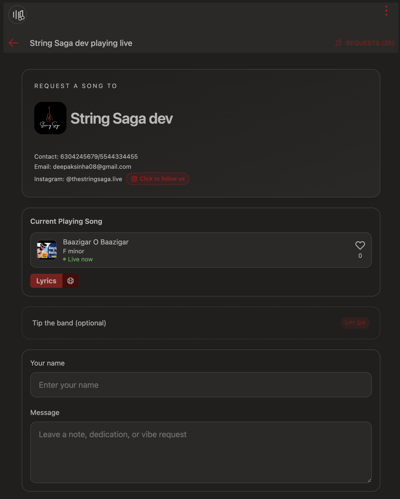 Let your audience be part of the show screenshot